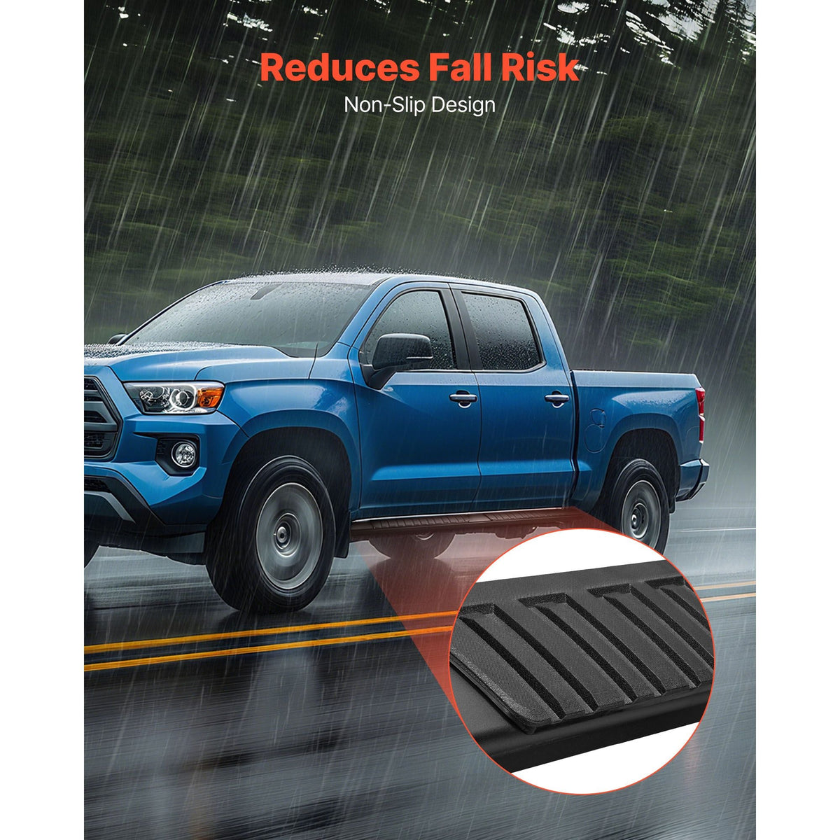 Running Boards, 6 Inches Side Steps Compatible with 2009-2018 Dodge Ram 1500 Crew Cab, 2010-2025 Dodge Ram 2500 3500 Crew Cab(Not Fit 2019-2025 Ram 1500 New Body), 500 lbs Load Capacity, Black
