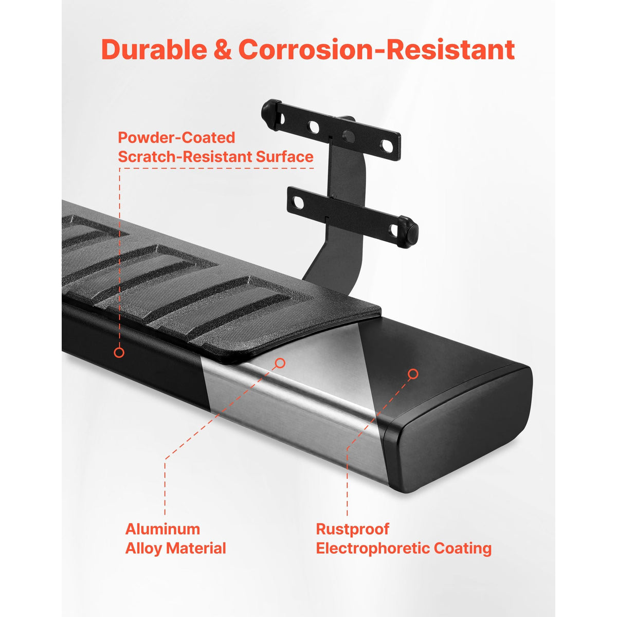 Running Boards, 6 Inches Side Steps Compatible with 2019-2025 Dodge Ram 1500 Crew Cab(Not Fit 2019-2025 1500 Classic), 500 lbs Load Capacity, Non-Slip Textured Surface with Rustproof Coating