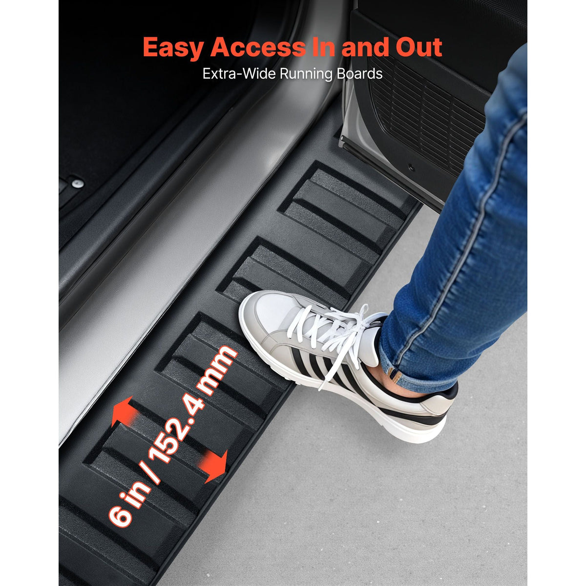 Running Boards, 6 Inches Side Steps Compatible with 2019-2025 Dodge Ram 1500 Crew Cab(Not Fit 2019-2025 1500 Classic), 500 lbs Load Capacity, Non-Slip Textured Surface with Rustproof Coating
