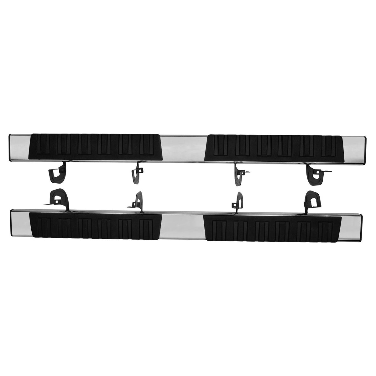 Running Boards, 6" Step Bars Compatible with 2007-2018 Chevy Silverado/GMC Sierra 1500 Crew Cab/2019 2500HD 3500HD 1500 LD, 201 Stainless Steel Side Steps Nerf Bars, 500LBS Capacity, 2 Piece