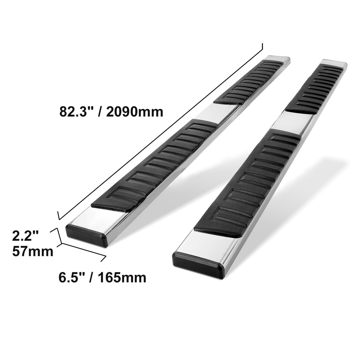 Running Boards, 6" Step Bars Compatible with 2019-2023 Chevy Silverado/GMC Sierra 1500/2020-2024 Silverado/Sierra 2500/3500HD Crew Cab, 201 Stainless Steel Side Steps Nerf Bars, 500LBS, 2 Piece