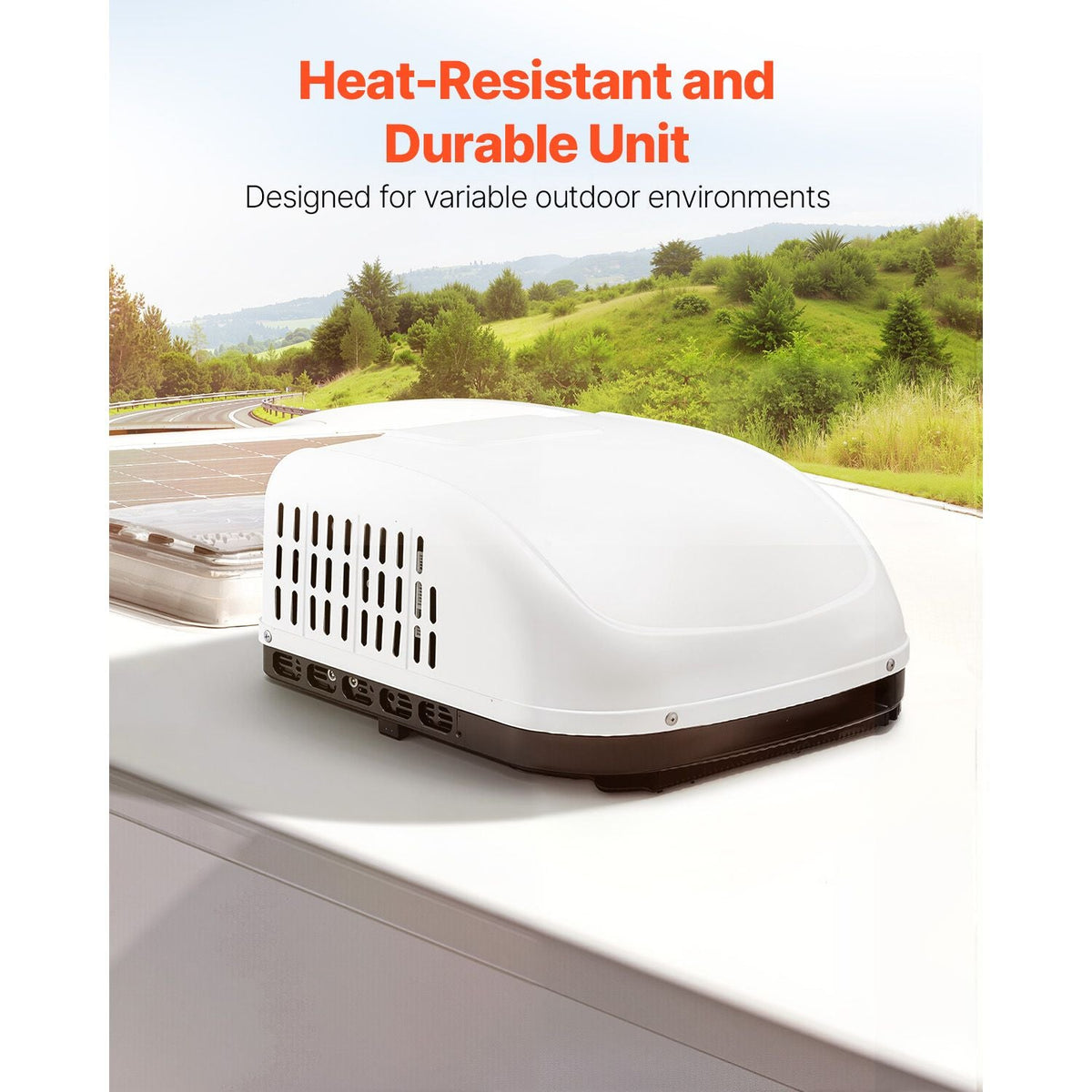 RV Air Conditioner, 13500 BTU Non-Ducted Rooftop RV AC, 65 dB Quiet Design, Highly Compatible with Air-conditioning Unit for Replacing Old Damaged Units, for Campers, Vans, Trailers, White