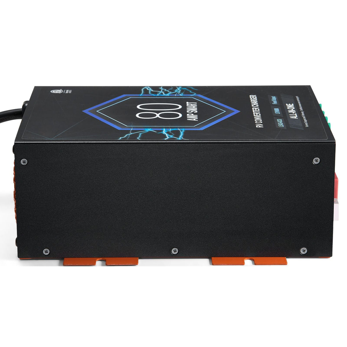 RV Converter, 80 Amp, 110V AC to 12V DC RV Power Converter Battery Charger with 4 Stage Smart Charging 13V to 16.5V Adjustable Operating Range, Compatible with Lithium Lead Acid Battery, ETL