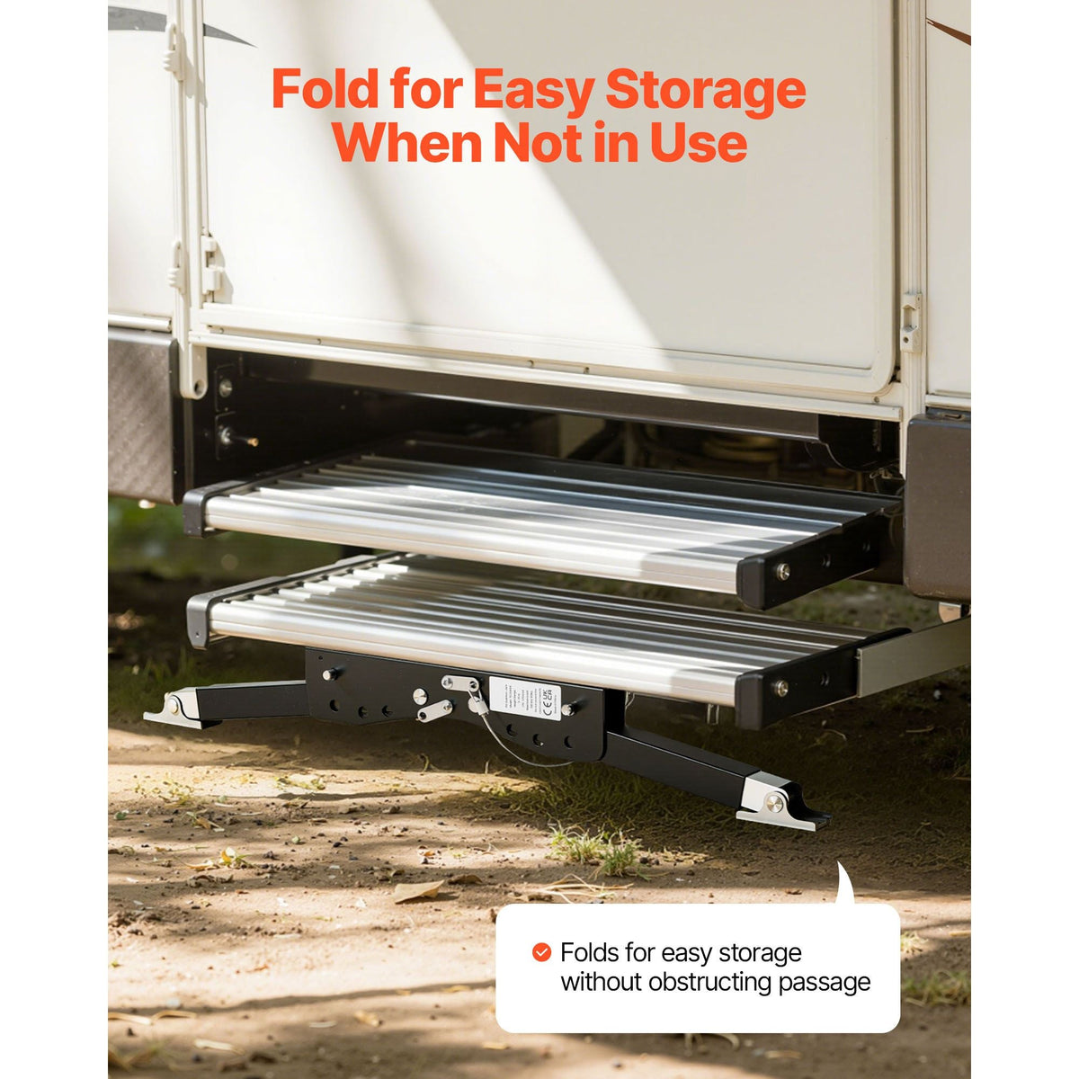 RV Step Stabilizer, Height Adjustable Step Stabilizer Kit, Camper Stair Stabilizers with Powder Coated Steel for 5th Wheels, Travel Trailers and Motorhomes, Adjustable from 3 inch to 15 inch