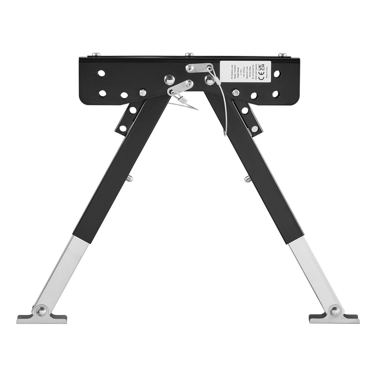 RV Step Stabilizer, Height Adjustable Step Stabilizer Kit, Camper Stair Stabilizers with Powder Coated Steel for 5th Wheels, Travel Trailers and Motorhomes, Adjustable from 3 inch to 15 inch
