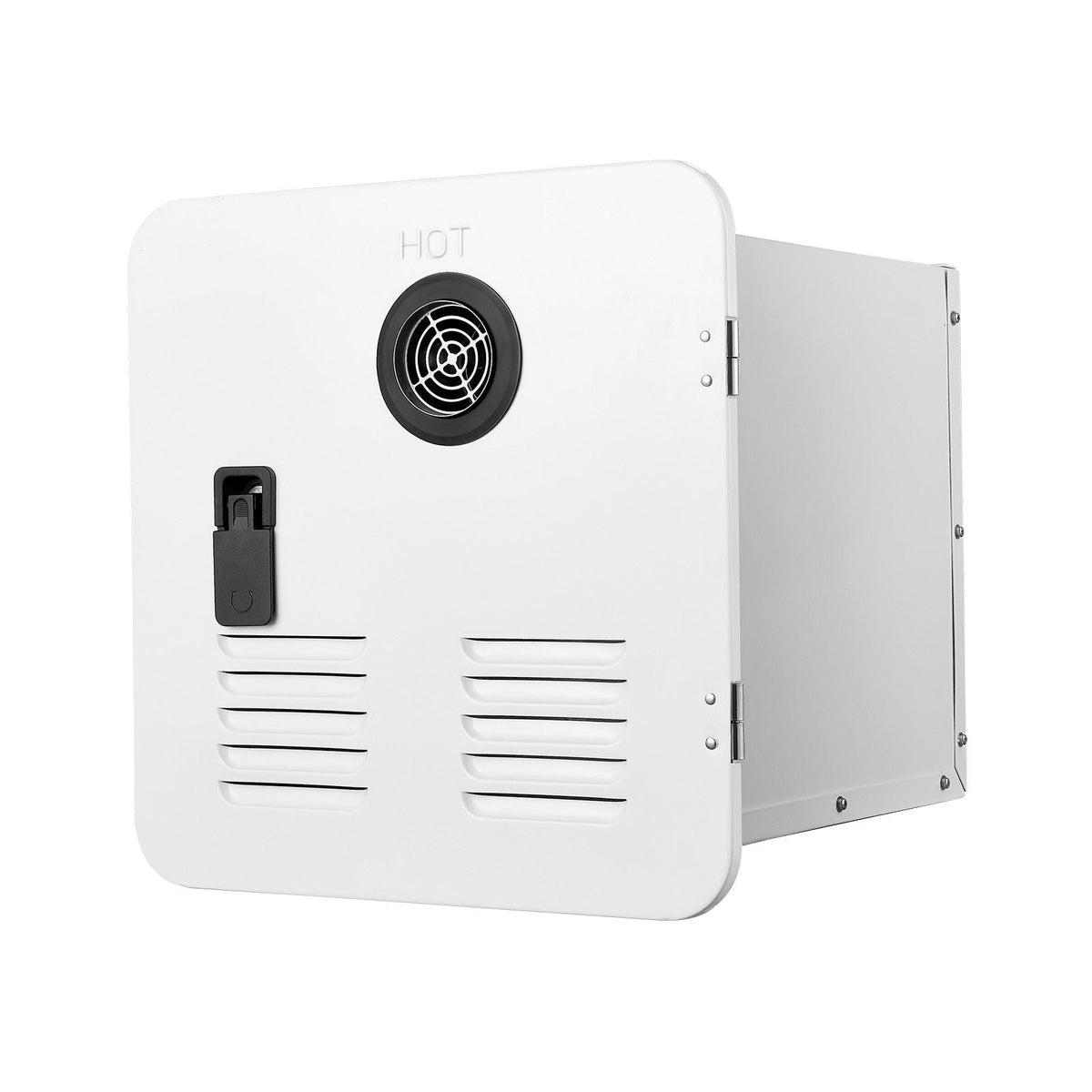 RV Tankless Water Heater, Instant Shower with 15 x 15 inches White Door and Remote Controller, 42000BTU Optimized Comfort Performance Hot Water, Ideal for RVers' Family Everyday Use, White