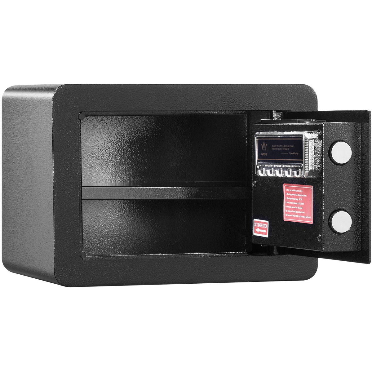 Safe, 0.5 Cubic Feet Home Safe, Steel Security Safe with Digital Keypad and 2 Keys, Wall-Mounted Cabinet Safe Protect Cash, Gold, Jewelry, Documents for Home, Hotel, 13.8 x 9.8 x 9.8 inches