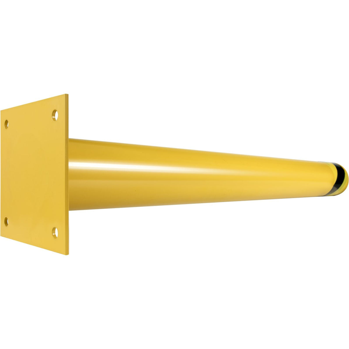 Safety Bollard, 36 Inch Height Bollard Post, 4.5 Inch Diameter Steel Pipe Safety Bollard Post, Yellow Steel Bollard, Steel Safety Bollard with 8 Anchor Bolts, Perfect for Traffic-Sensitive Area