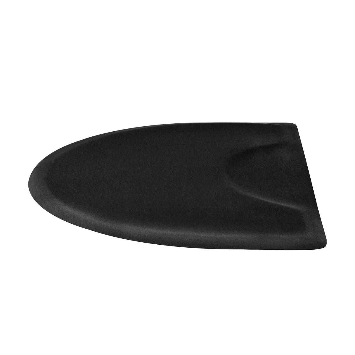 Salon Mat for Hair Stylist, 3 x 4 FT Semi-circle Salon Chair Mat, 1/2-inch Thickened Anti Fatigue Barber Shop Floor Mat with Round Cut Out, Easy-to-Clean PVC Surface & Anti-Trip Beveled Edges