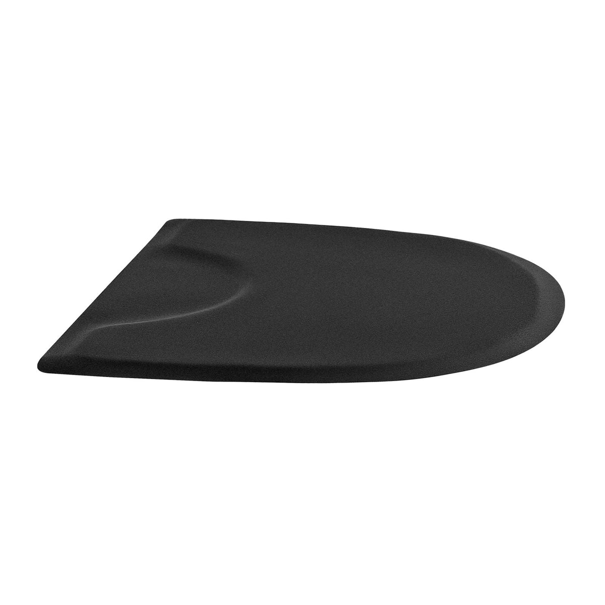 Salon Mat for Hair Stylist, 3 x 4 FT Semi-circle Salon Chair Mat, 1/2-inch Thickened Anti Fatigue Barber Shop Floor Mat with Round Cut Out, Easy-to-Clean PVC Surface & Anti-Trip Beveled Edges
