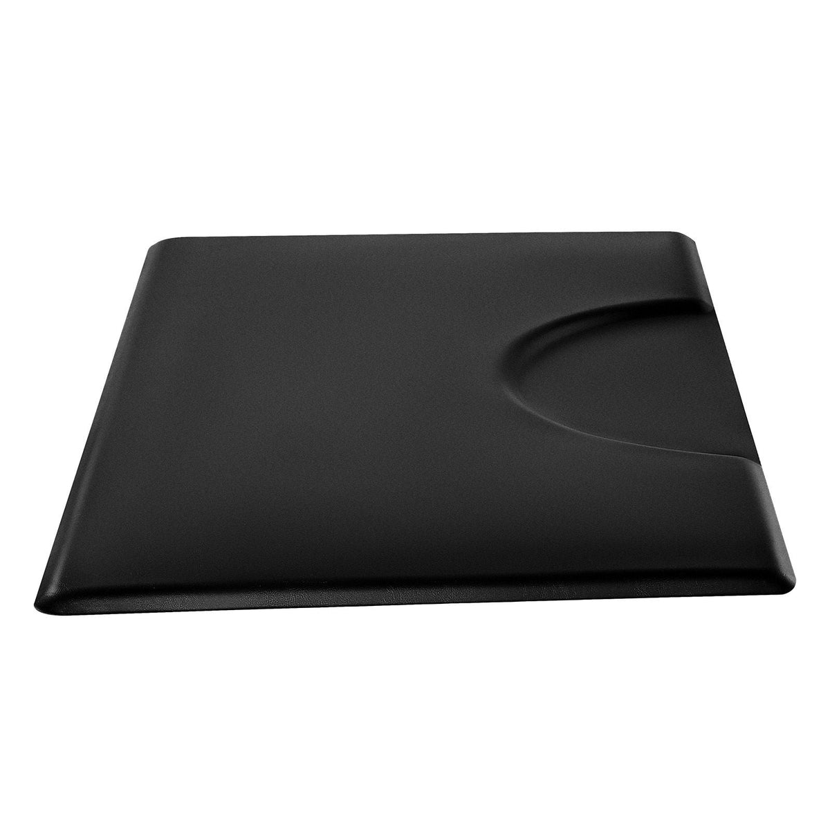 Salon Mat for Hair Stylist, 3 x 5 FT Rectangle Salon Chair Mat Anti Fatigue, 7/8" Thickened PVC + PU Barber Shop Floor Mat with Round Cut Out, Anti-Trip Beveled Edges & Non-slip Bottom