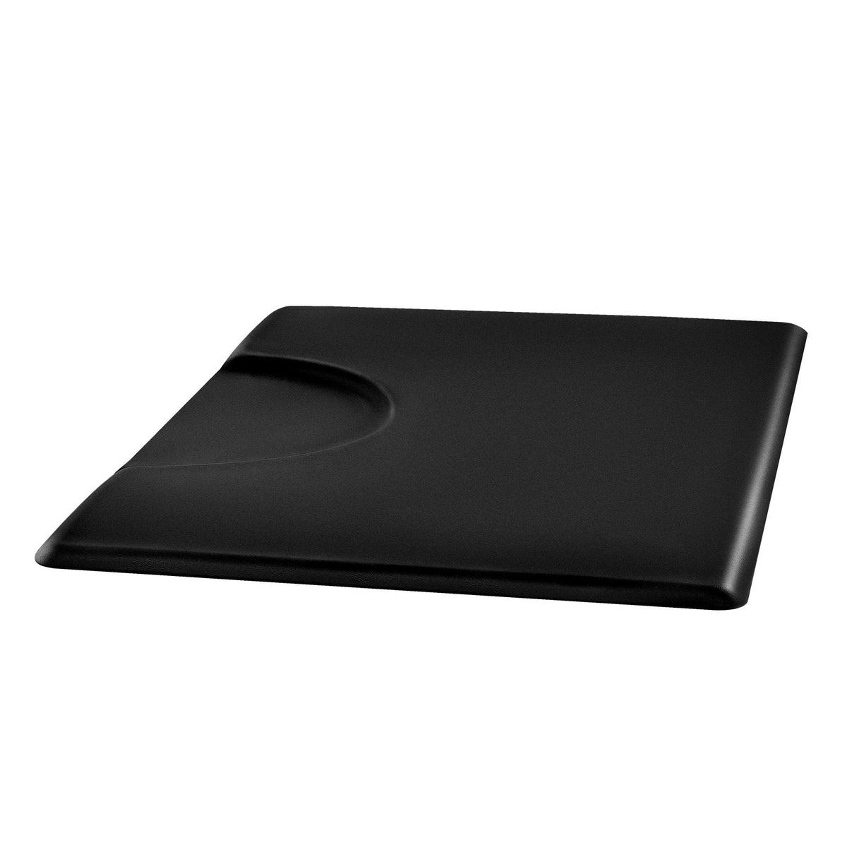Salon Mat for Hair Stylist, 3 x 5 FT Rectangle Salon Chair Mat Anti Fatigue, 7/8" Thickened PVC + PU Barber Shop Floor Mat with Round Cut Out, Anti-Trip Beveled Edges & Non-slip Bottom