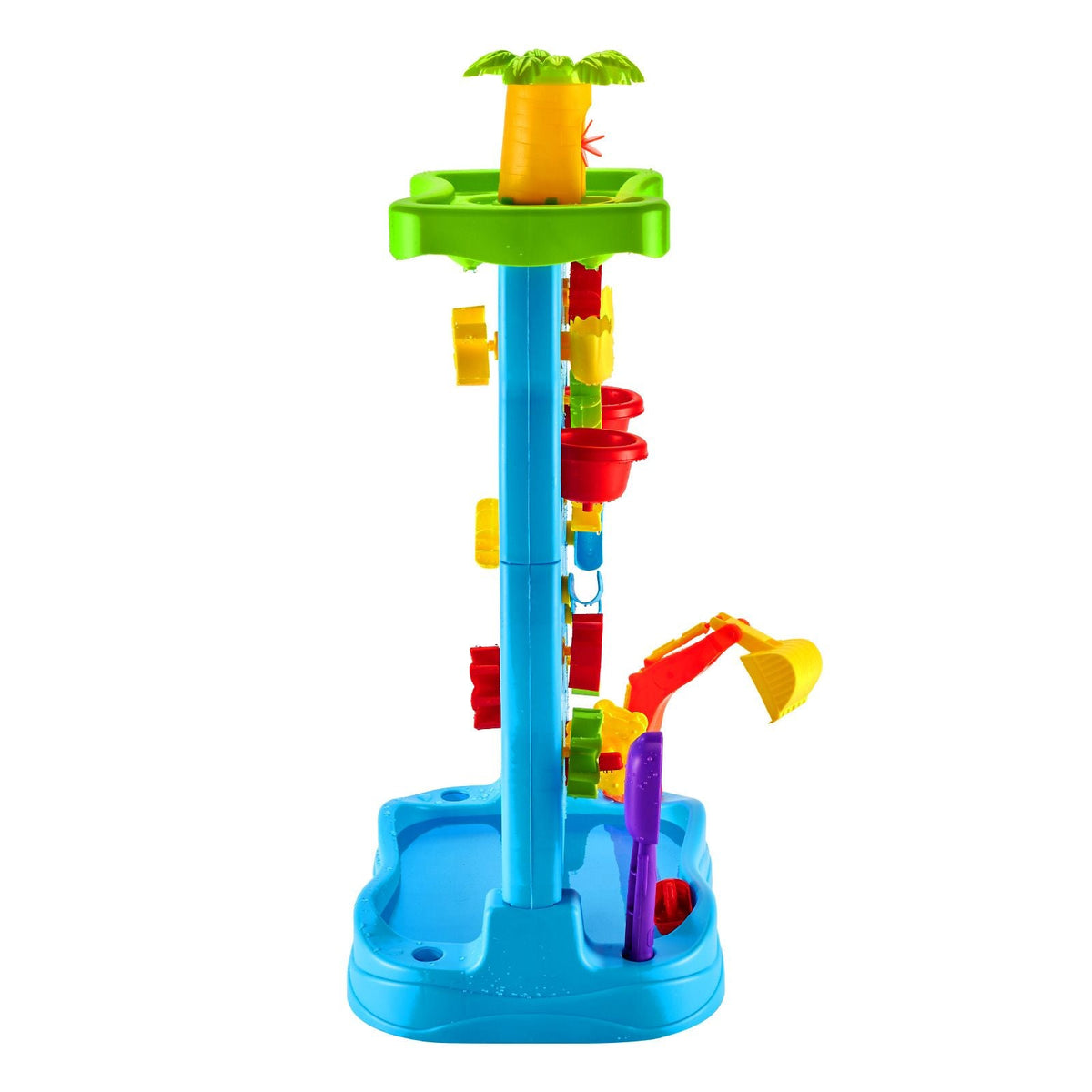 Sand and Water Table for Toddlers, Double-Sided Kids Activity Waterfall Playset with 37PCS Accessories, Kids Activity Sensory Table, Outdoor Summer Sand Water Play Table for 3+ Years Boys Girls