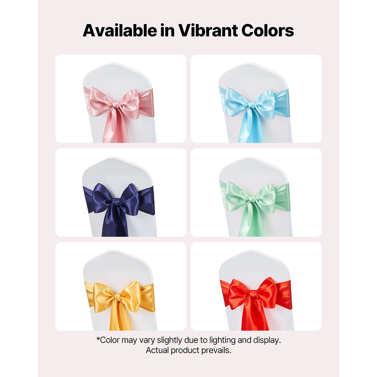 Satin Chair Sashes Bows, 100PCS Chair Ribbon Ties Back Sash, 7 x 108 inch, Rose Gold Wedding Reception Decoration, for Wedding Ceremony Baby Shower Party Events Banquet Chair Cover Decoration