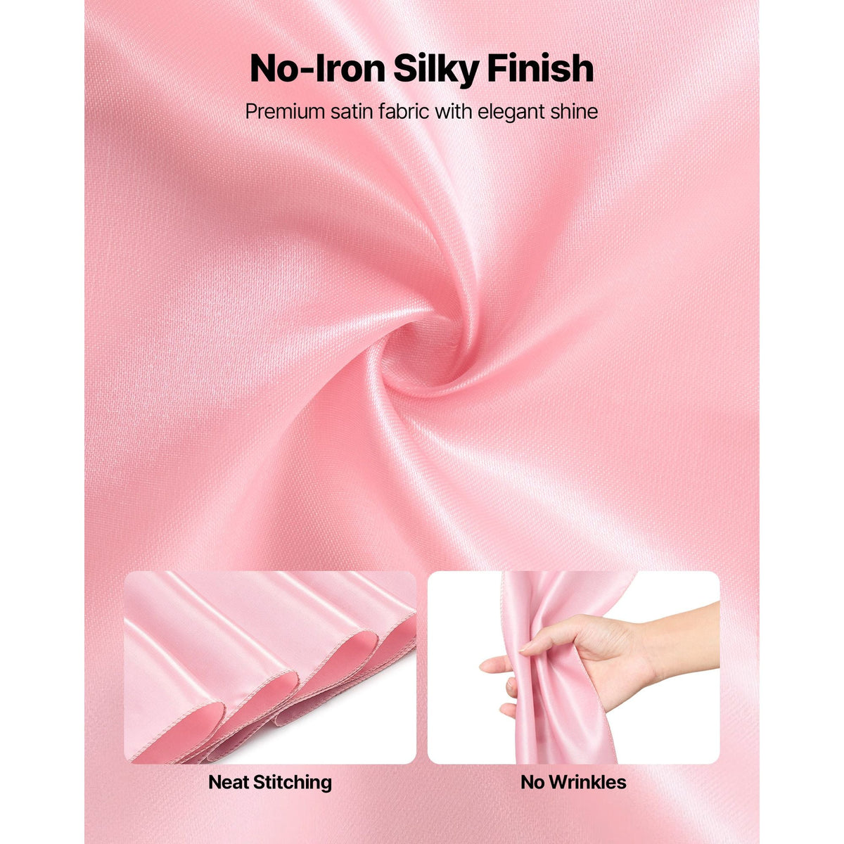 Satin Chair Sashes Bows, 100PCS Chair Ribbon Ties Back Sash, 7 x 108 inch, Rose Gold Wedding Reception Decoration, for Wedding Ceremony Baby Shower Party Events Banquet Chair Cover Decoration