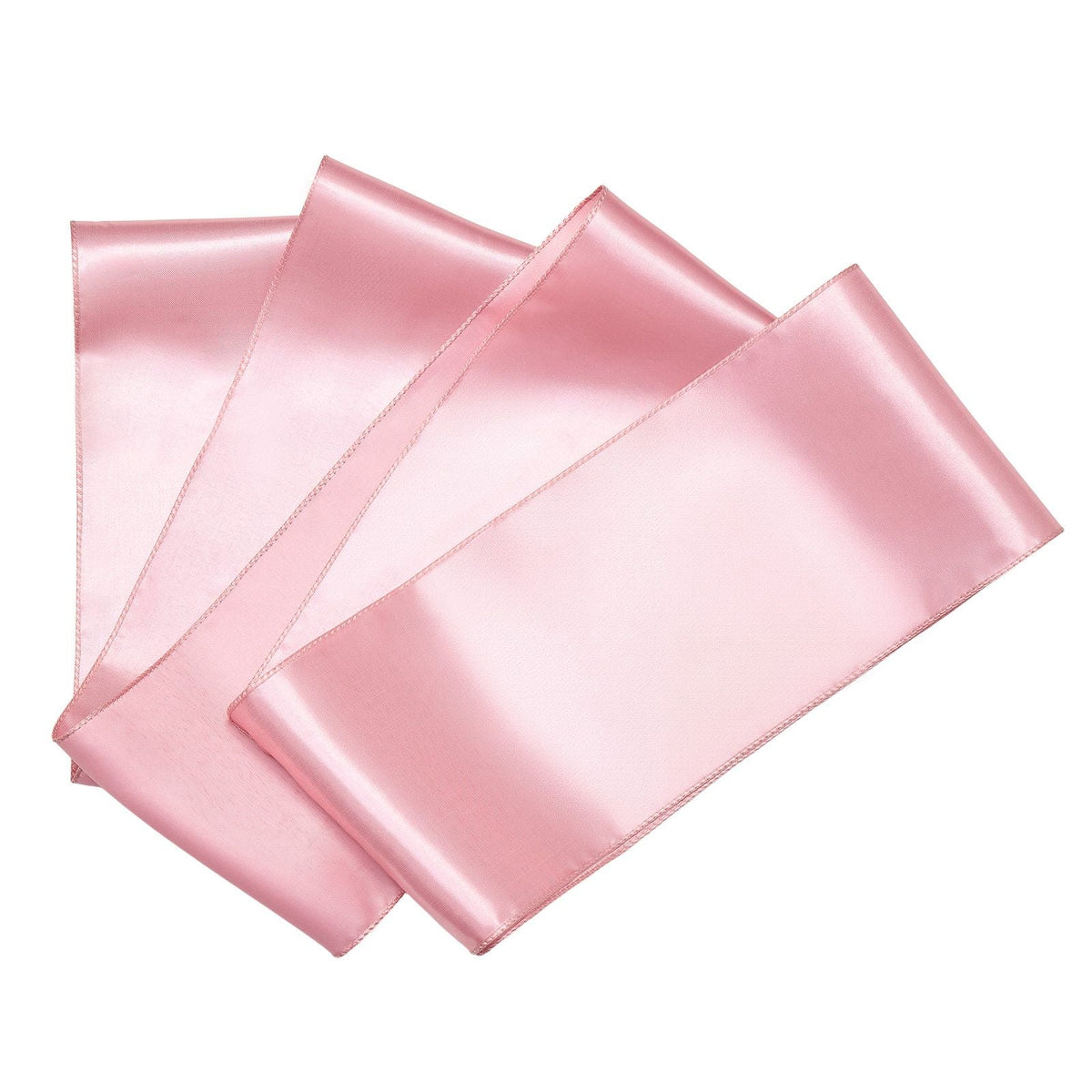 Satin Chair Sashes Bows, 100PCS Chair Ribbon Ties Back Sash, 7 x 108 inch, Rose Gold Wedding Reception Decoration, for Wedding Ceremony Baby Shower Party Events Banquet Chair Cover Decoration