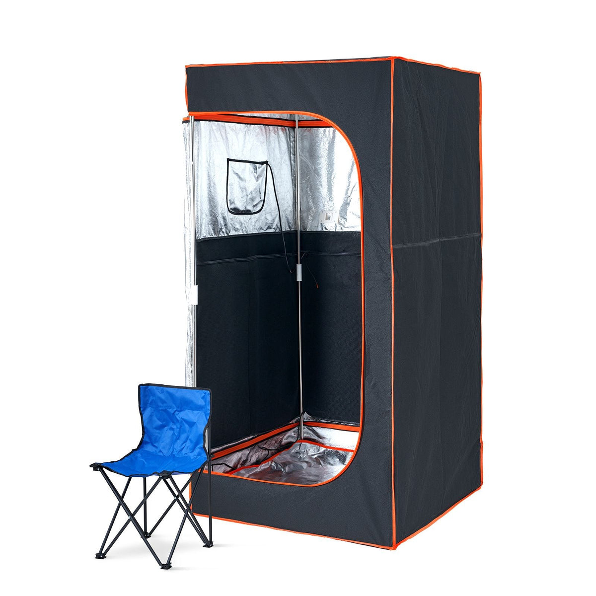 Sauna Tent Portable Full Size, 1400W Personal Sauna Kit for Home Spa, Detoxify & Soothing Infrared Heated Body Therapy, Time & Temperature Remote Control With Chair & Floor Mat