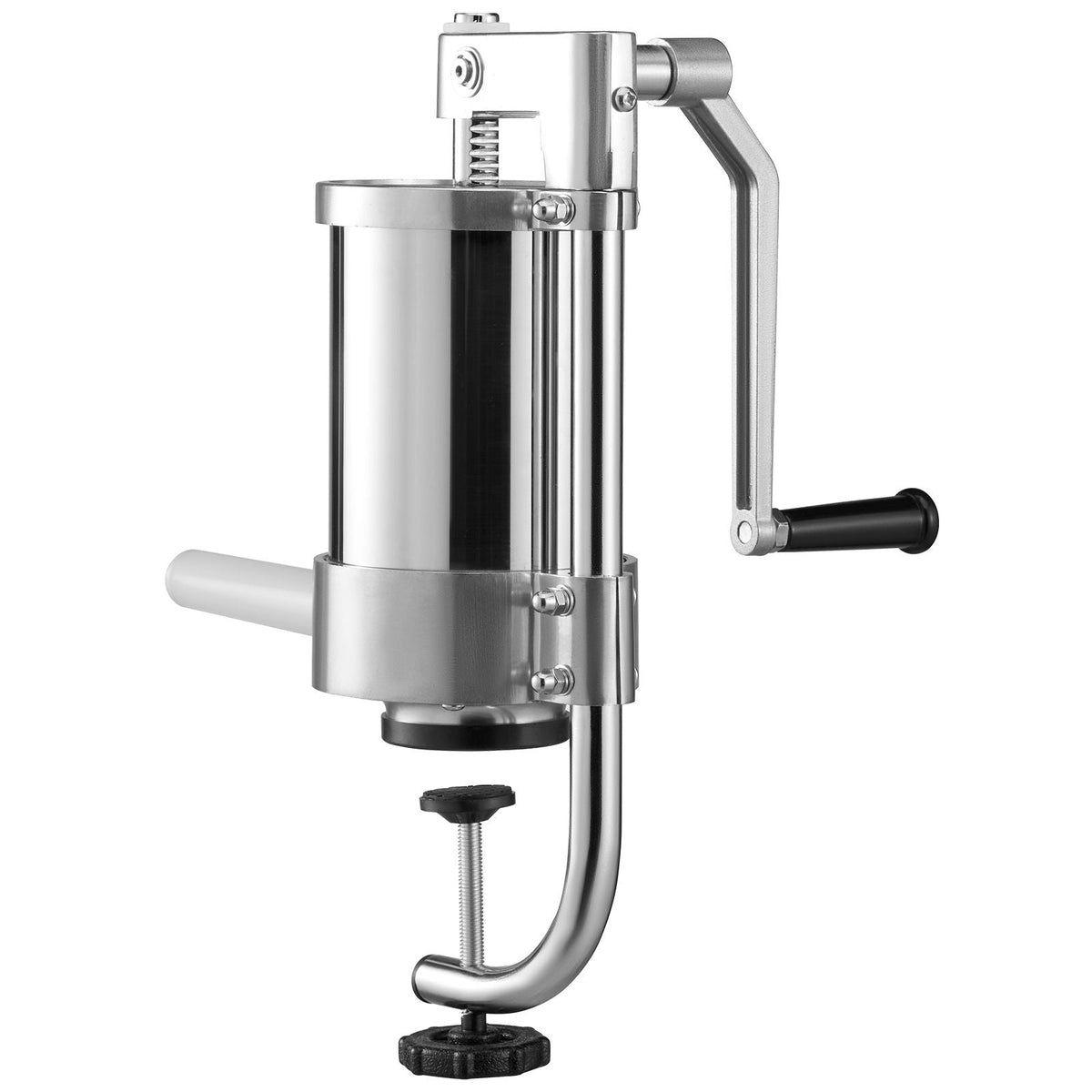 Sausage Stuffer, 2.5LBS/1.5L Capacity, 304 Stainless Steel Vertical Sausage Stuffer, Sausage Filling Machine with 3 Stuffing Tubes, Suction Base and Manual Crank for Household or Commercial Use