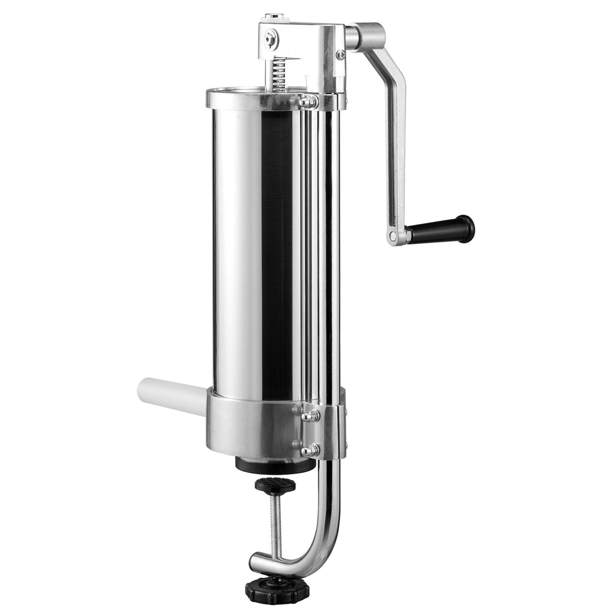 Sausage Stuffer, 5LBS/3L Capacity, 304 Stainless Steel Vertical Sausage Stuffer, Sausage Filling Machine with 3 Stuffing Tubes, Suction Base and Manual Crank for Household or Commercial Use