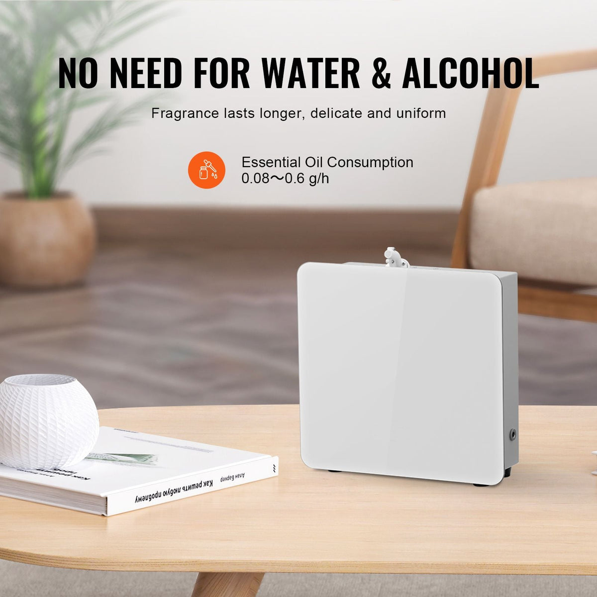 Scent Air Machine, 480ml Bluetooth Smart Essential Oil Diffuser, 2500sq.ft Waterless Scent Diffuser with Cold Air Technology, Aromatherapy Diffuser Machine for Home, Office, Hotel, Spa
