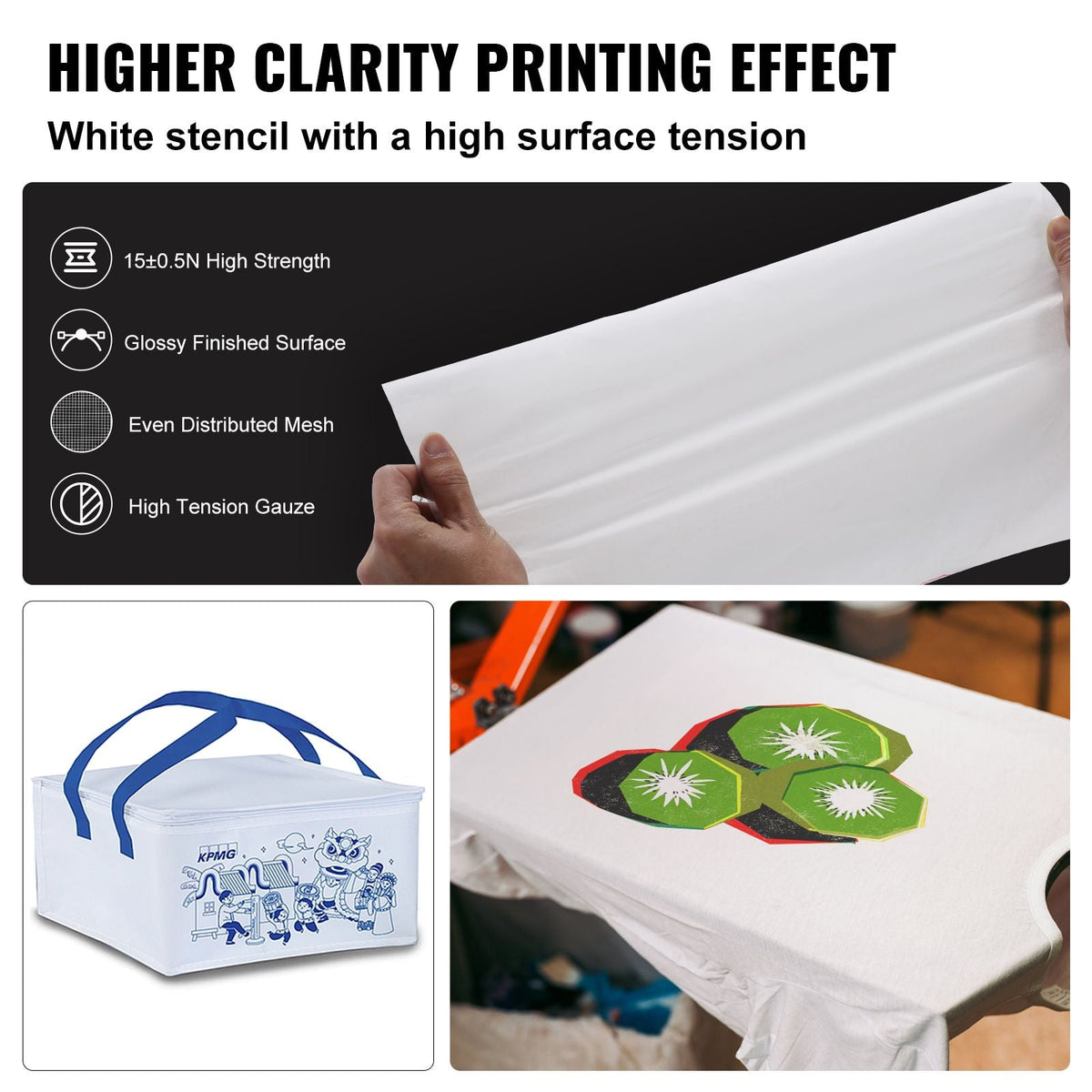 Screen Printing Kit, 6 Pieces Aluminum Silk Screen Printing Frames, 16x20inch Silk Screen Printing Frame with 110 Count Mesh, High Tension Nylon Mesh and Sealing Tape for T-shirts DIY Printing