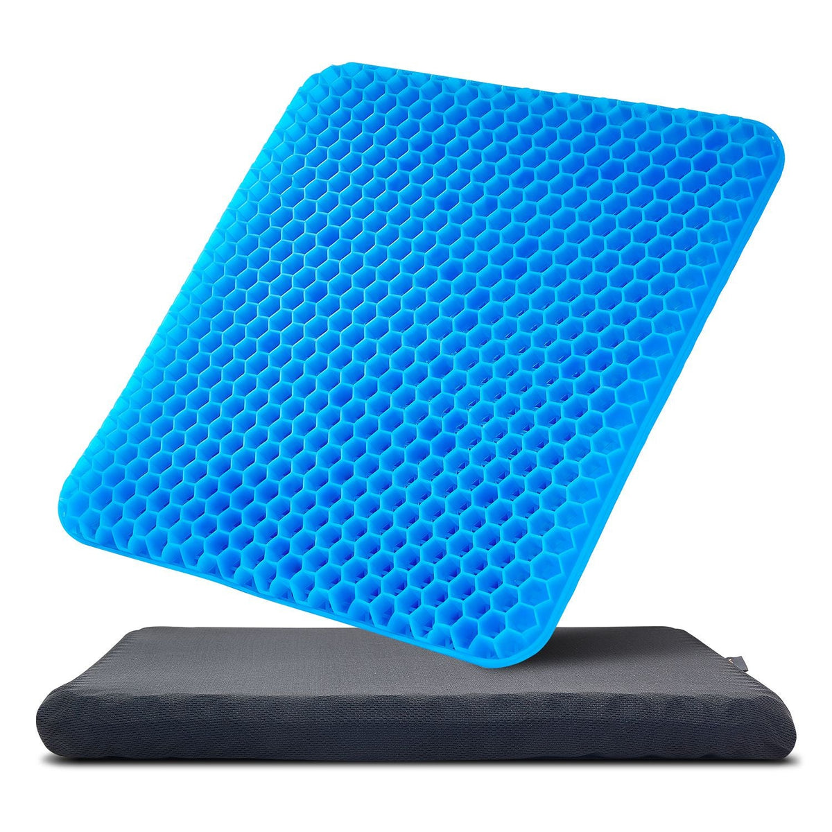Seat Cushion, Cooling Gel Seat Cushion for Pressure Relief, Soft & Breathable Wheelchair Seat Pad with Removable Cover, Lightweight and Portable for Office, Travel, Car, Airplane