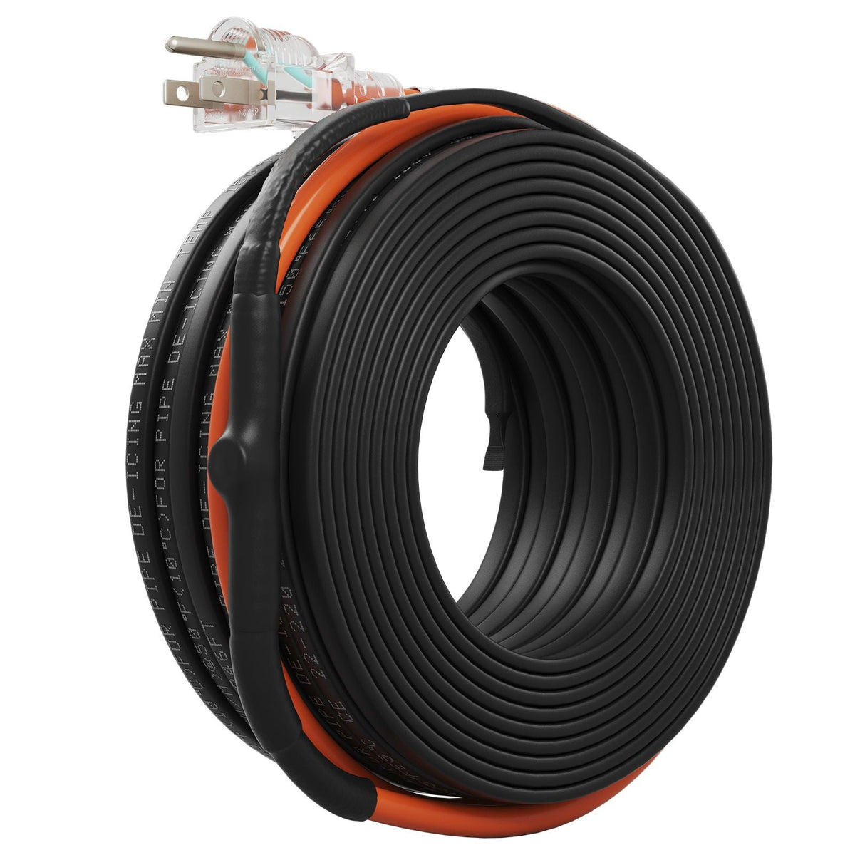 Self-Regulating Pipe Heating Cable, 100-feet 5W/ft Heat Tape for Pipes Freeze Protection, Protects PVC Hose, Metal and Plastic Pipe from Freezing, 120V