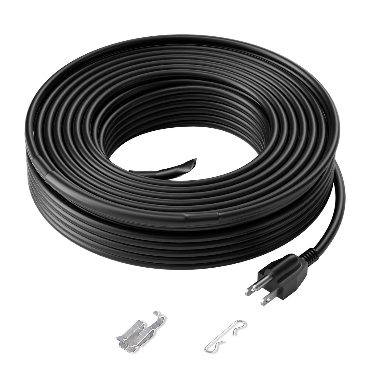 Self-Regulating Pipe Heating Cable, 100FT 5W/FT Heat Tape for Pipes, Roof Snow Melting De-icing, Gutter and Pipe Freeze Protection