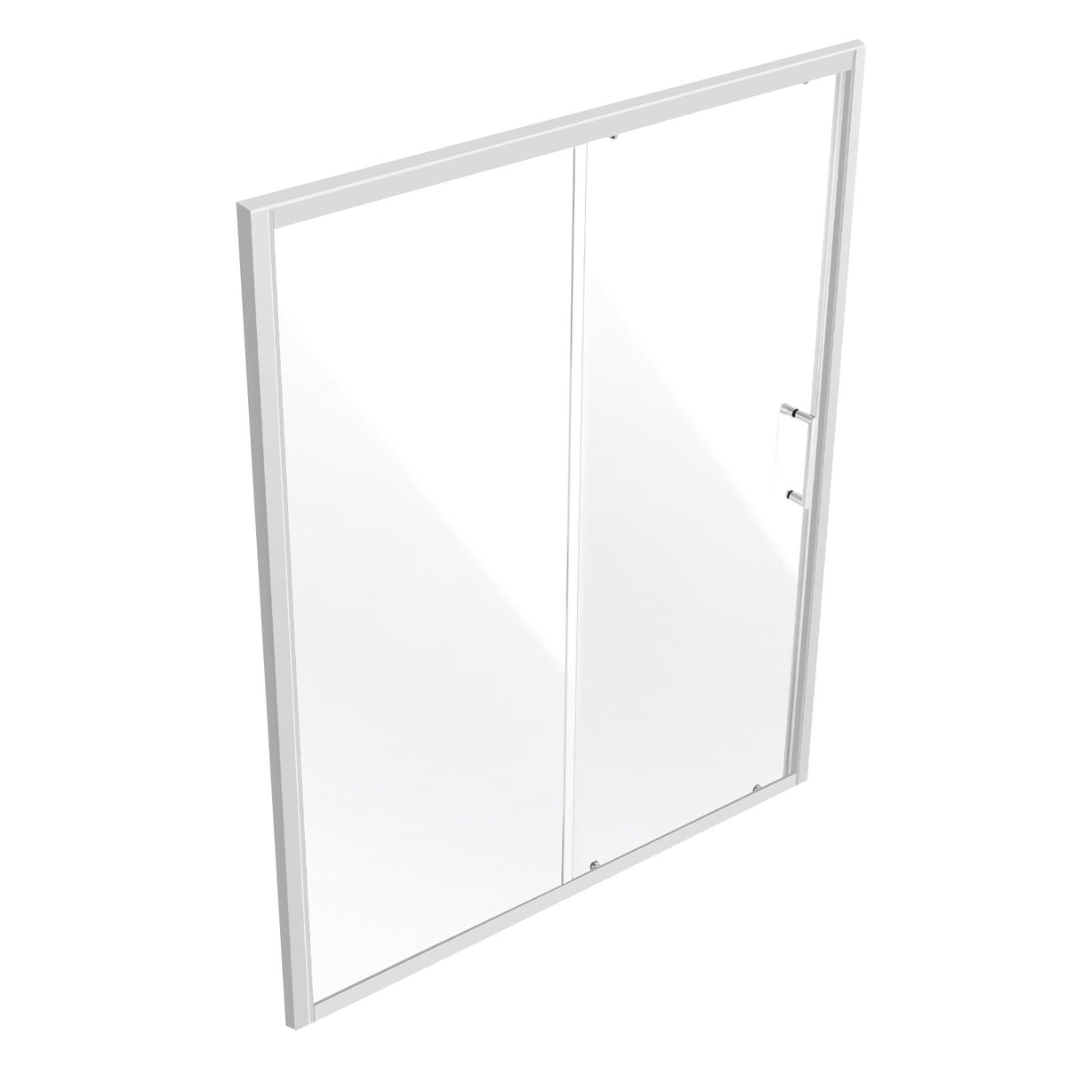 Semi-frameless Shower Door, 57.7-59 W x 70 H in, Shower Sliding Glass Door with 1/4 in(6mm) Clear Tempered Glass, Waterproof Shatterproof NANO Stainproof with Stainless Steel Hardware, Chrome