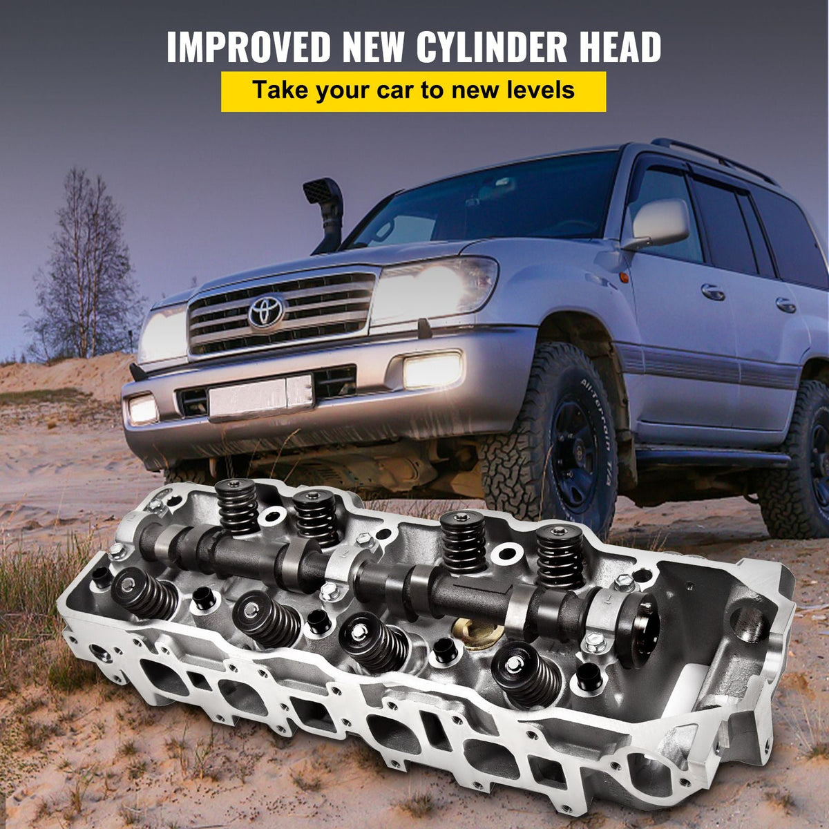 Set of Complete Engine Cylinder Head for Toyota1985-1995 4Runner, 1995 Celica, 1985-1995 Helix Pickup 2.4 SOHC 22R 22RE 22REC