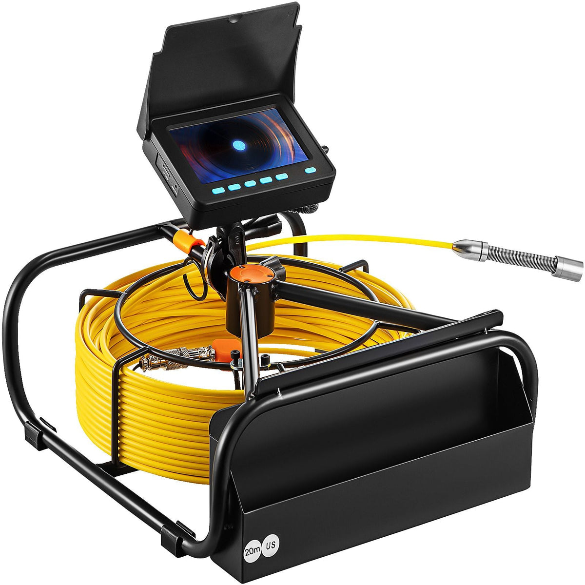 Sewer Camera, 66ft/20M 4.3" Pipe Drain Inspection Camera with DVR Function & Snake Cable, Waterproof IP68 Borescope w/LED Lights, Industrial Endoscope for Home Wall Duct Drain Pipe Plumbing