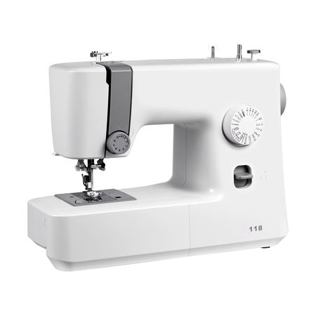 Sewing Machine, 18 Stitch Applications, with LED Light and Foot Pedal, Simple Dial Control, Interior Metal Frame, Lightweight and Portable Beginner Sewing Machine for Adults Crafts and Mending