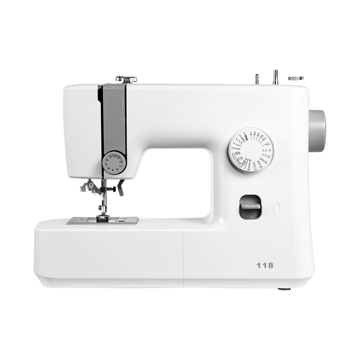 Sewing Machine, 18 Stitch Applications, with LED Light and Foot Pedal, Simple Dial Control, Interior Metal Frame, Lightweight and Portable Beginner Sewing Machine for Adults Crafts and Mending