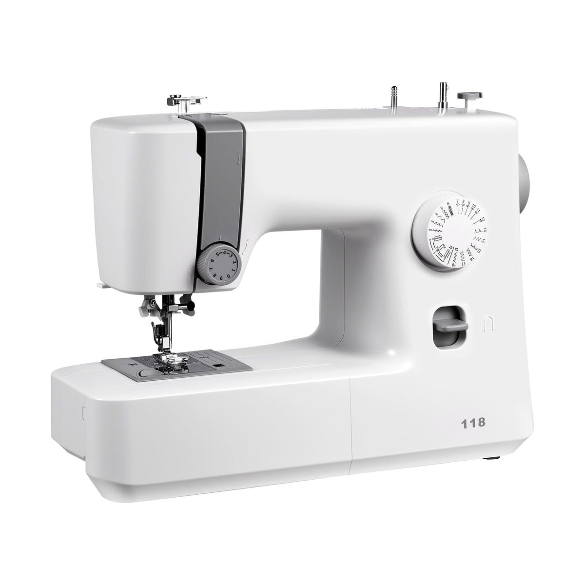 Sewing Machine, 18 Stitch Applications, with LED Light and Foot Pedal, Simple Dial Control, Interior Metal Frame, Lightweight and Portable Beginner Sewing Machine for Adults Crafts and Mending