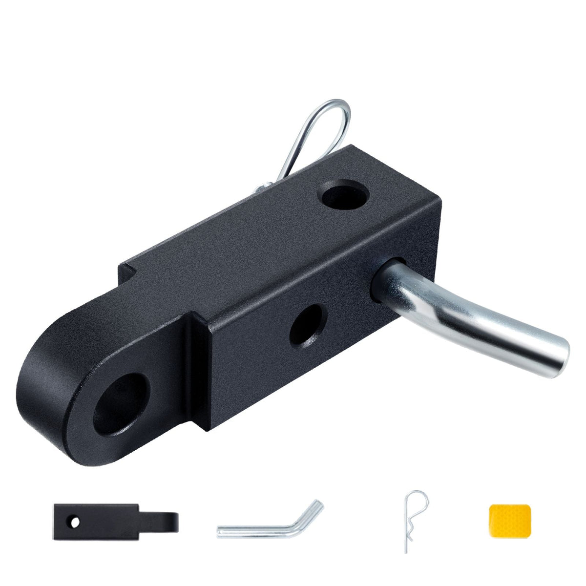 Shackle Hitch Receiver, Fits 2" Receivers, 52900 lbs Breaking Strength, Heavy Duty Towing Accessories with Trailer Hitch Lock Pin for Trucks, Jeeps, Off-Road Vehicle Recovery, Aluminum Alloy