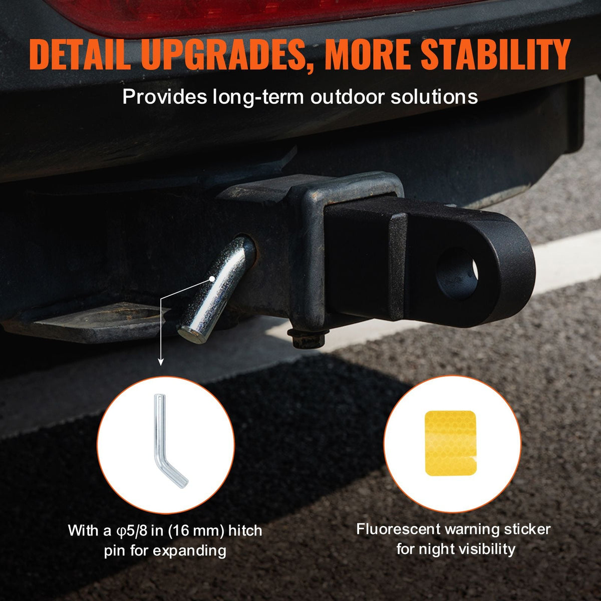 Shackle Hitch Receiver, Fits 2" Receivers, 52900 lbs Breaking Strength, Heavy Duty Towing Accessories with Trailer Hitch Lock Pin for Trucks, Jeeps, Off-Road Vehicle Recovery, Aluminum Alloy
