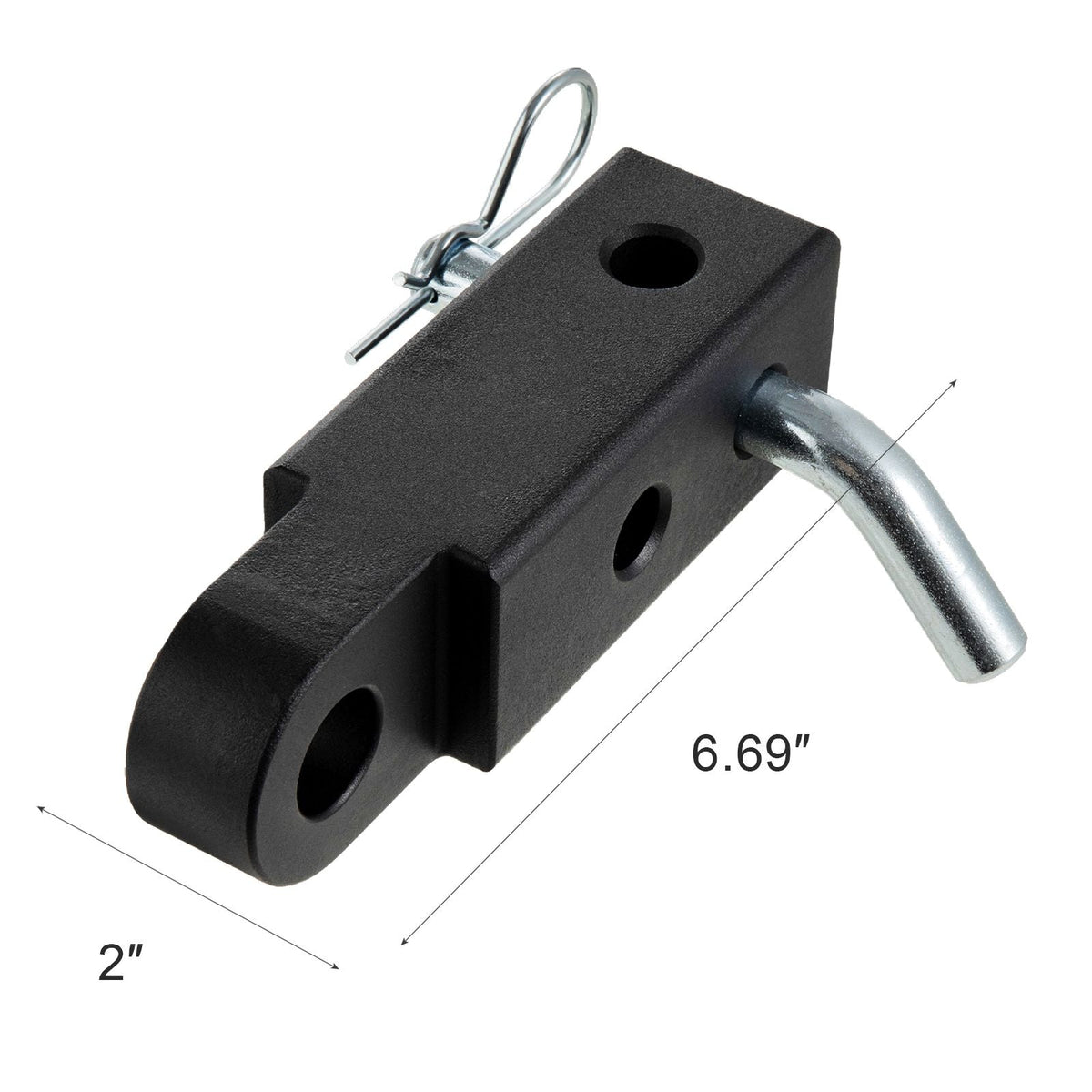 Shackle Hitch Receiver, Fits 2" Receivers, 52900 lbs Breaking Strength, Heavy Duty Towing Accessories with Trailer Hitch Lock Pin for Trucks, Jeeps, Off-Road Vehicle Recovery, Aluminum Alloy