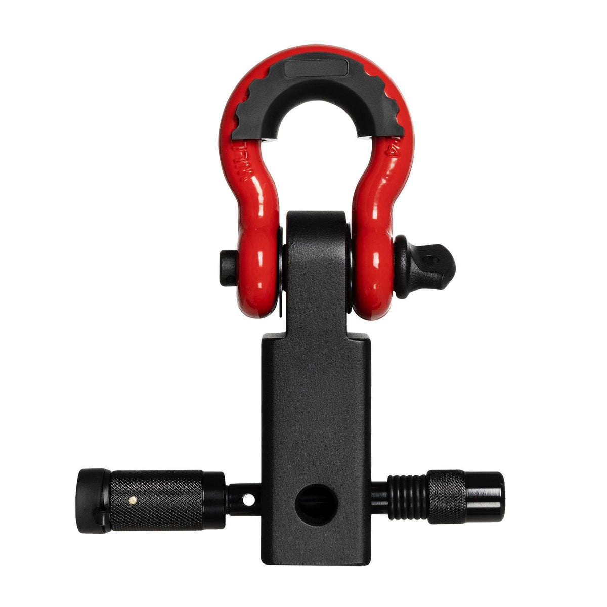 Shackle Hitch Receiver, Fits 2" Receivers, 66000 lbs Breaking Strength, D Ring Shackle with Trailer Hitch Lock Pin, Heavy Duty Towing Accessories for Trucks, Jeeps, Off-Road Vehicle Recovery