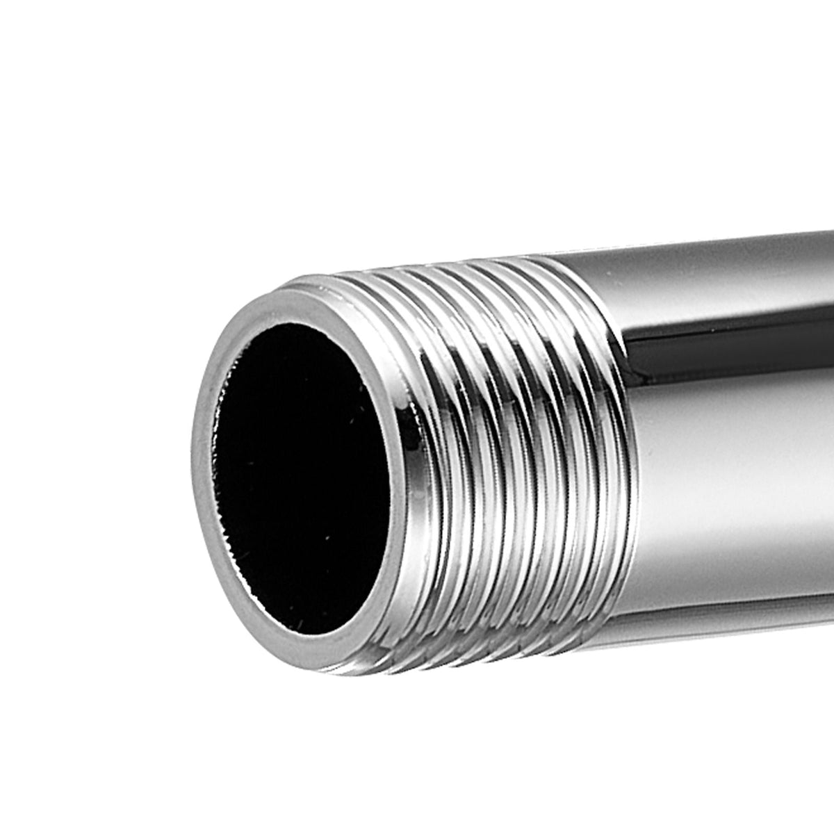 Shower Arm with Flange, 6 Inches, Wall Mounted Stainless Steel Shower Head Arm Extender, Chrome Finish, PTFE Tape, G1/2 Universal Thread Connector Compatible, for Fixed & Handheld Showerhead