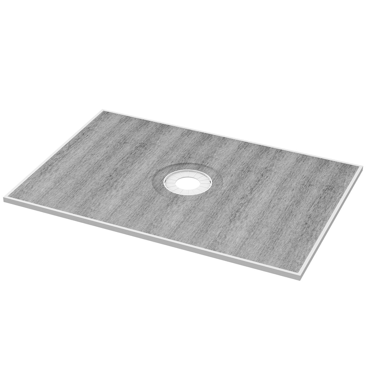 Shower Curb Kit, 48"x72" Shower Pan Kit with 6.3" Central Drain, Lightweight EPS Shower Installation Kits with 2 Waterproof Cloths, Shower Pan Slope Sticks Fit for Bathroom