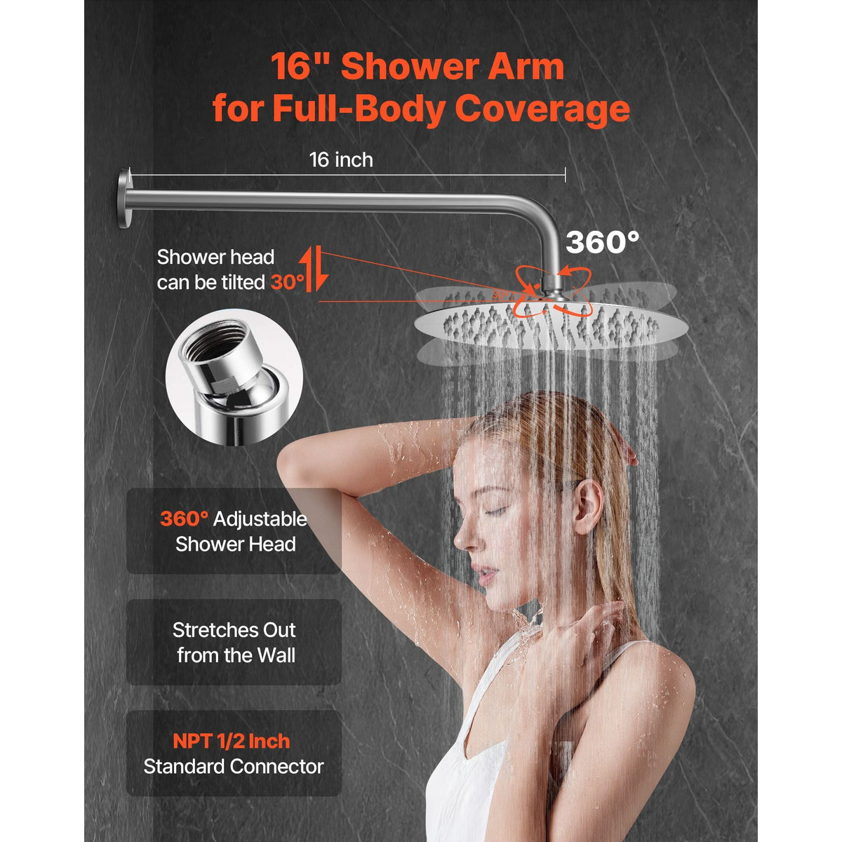 Shower Faucet Set, Rainfall Bathroom Shower System with 10-Inch Round Rain Shower Head and Handheld Spray, Wall Mounted Bath Fixtures with Brass Valve and Trim Kit, Brushed Nickel