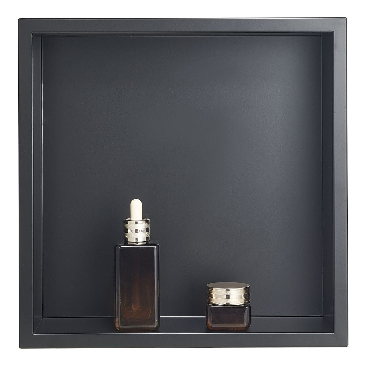 Shower Niche, 13 x 13 x 4 inch Recessed Wall Niche, Heavy-duty Stainless Steel Modern Soap & Shampoo Storage Organizer, Sealed Waterproof, Durable & Easy to Install,Black for Bathroom