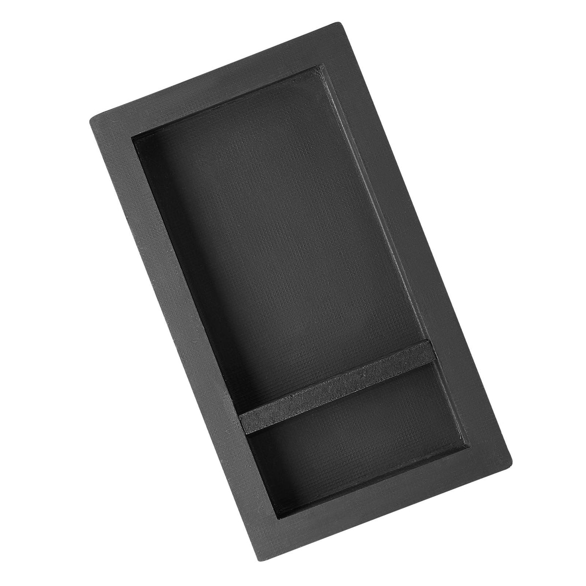 Shower Niche, 16 x 28 x 4 inch Recessed Wall Niche with Movable Divider Shelf, Modern Soap & Shampoo Storage Organizer, Square Corners, Sealed Waterproof Design, Black for Bathroom Shower