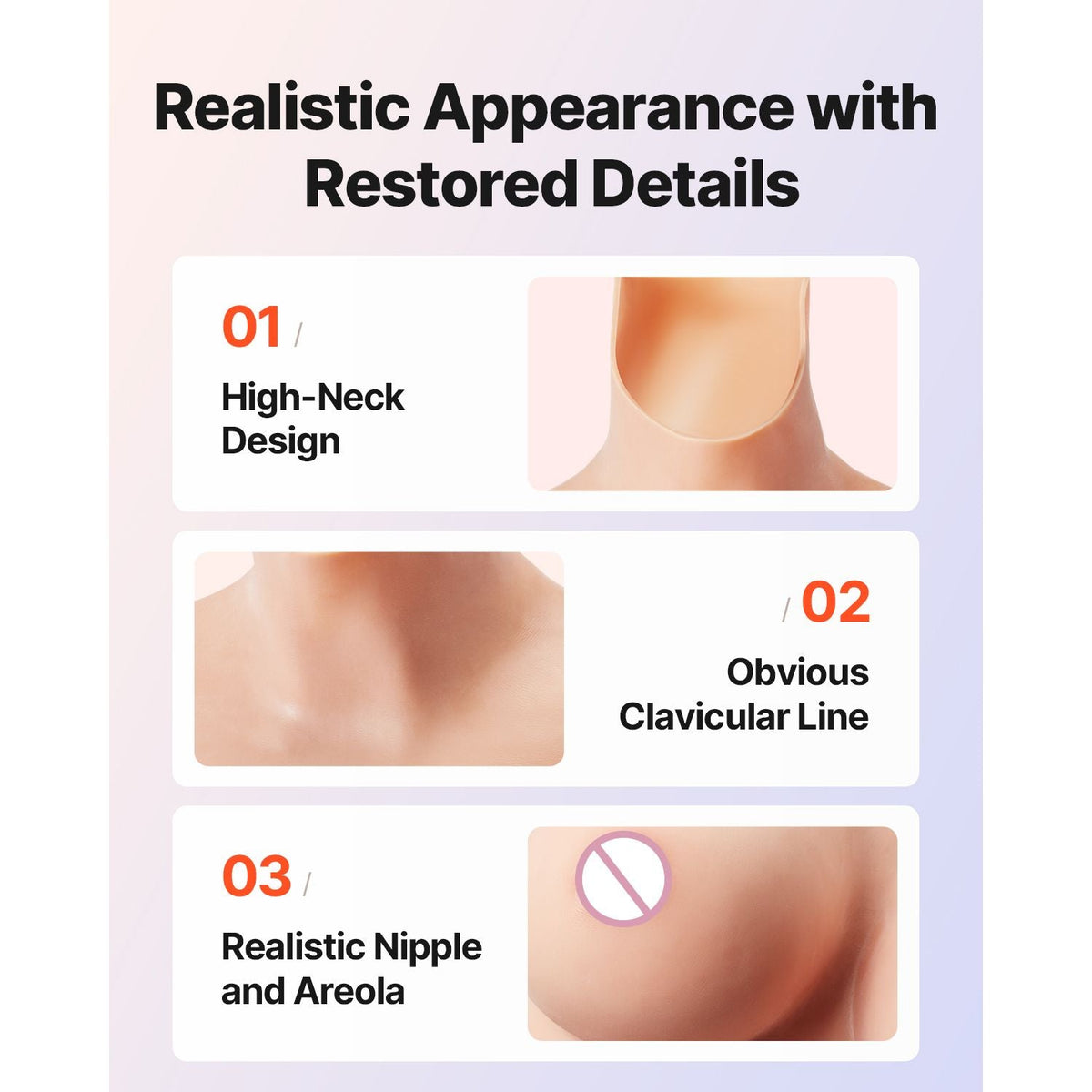 Silicone Bodysuit, D-Cup Silicone Breastplate for Crossdressers, Realistic Silk Cotton-Filled Fake Boobs Breast Forms for Transgender Cosplay Drag Queen, Nude