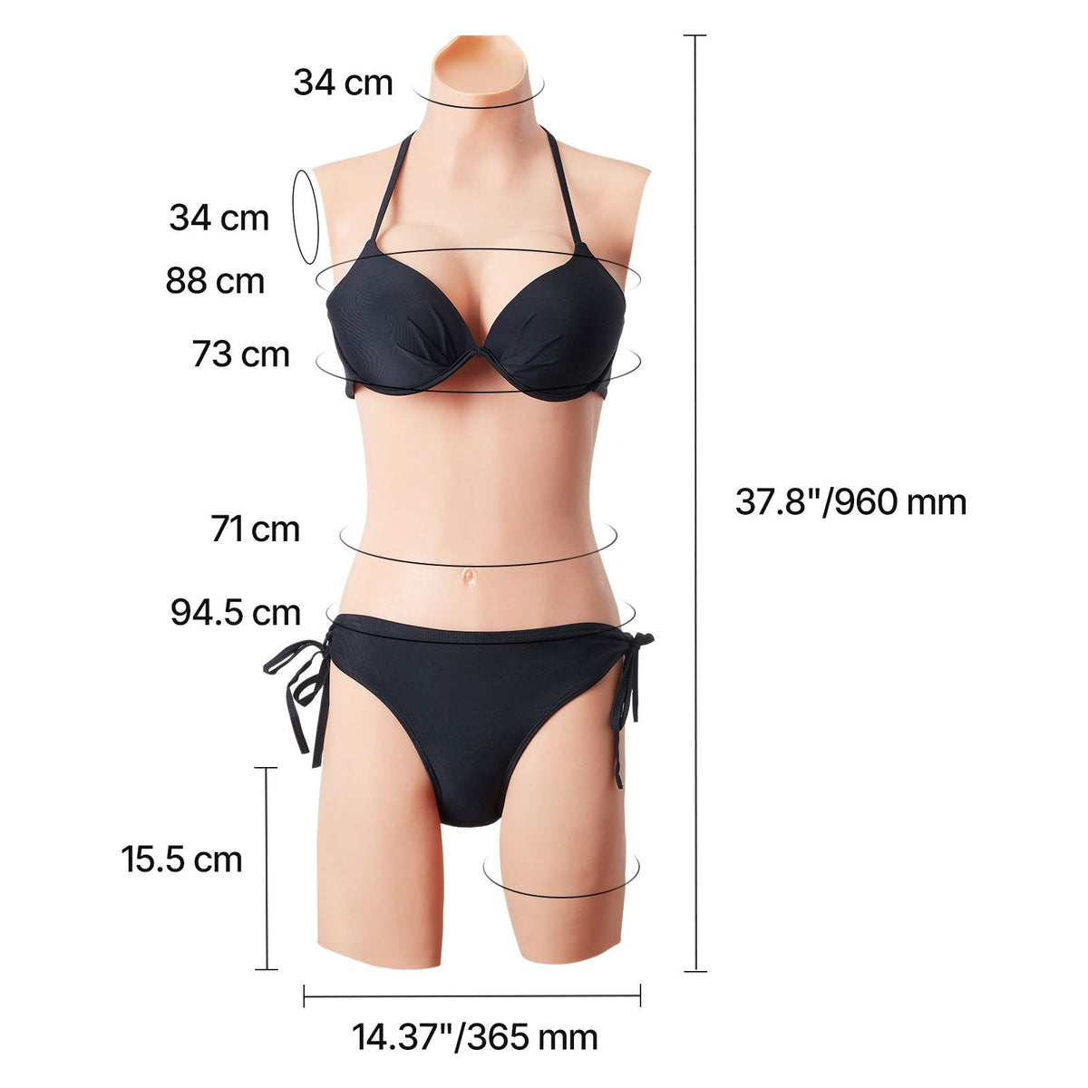 Silicone Bodysuit, D-Cup Silicone Breastplate for Crossdressers, Realistic Silk Cotton-Filled Fake Boobs Breast Forms for Transgender Cosplay Drag Queen, Nude