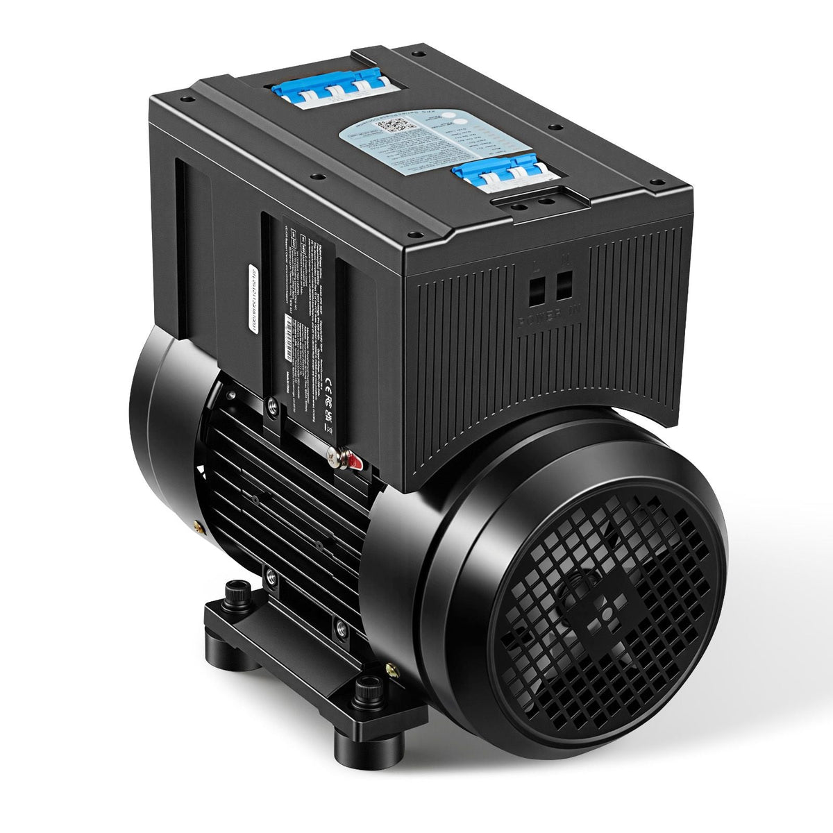 Single Phase to 3-Phase Rotary Converter, 5HP 14A 208-240V Input/Output Rotary Phase Converter - Expandable to Higher Horsepower for Heavy-Load Equipment