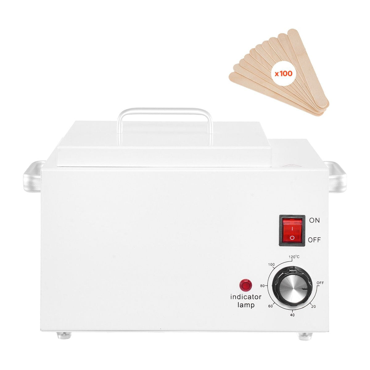 Single Wax Warmer, 3000ML 300W Professional Wax Warmer for Hair Removal, 32 Fahrenheit- 248 Fahrenheit Adjustable & Non-Stick Waxing Heater Pot with 100PCS Waxing Sticks