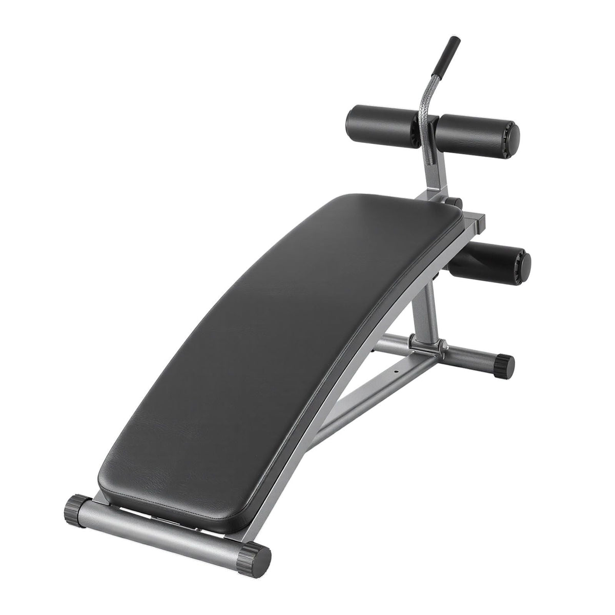 Sit Up Bench, Curved Decline Ab Bench with Reverse Crunch Handle, with 6 Adjustable Height Setting, Heavy Duty Steel, 600 Lbs Capacity for Home Gym Workouts, Strength Training, Full Body Muscles