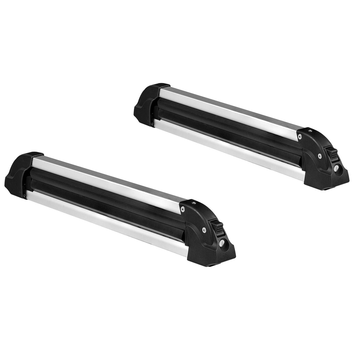 Ski and Snowboard Roof Rack, 31.7-Inch Universal Ski Rack for Car Roof Fit Most Crossbars, Carry up to 6 Pairs of Skis or 4 Snowboards, Aluminum Snowboard Ski Rack with Lock & Rubber Padding