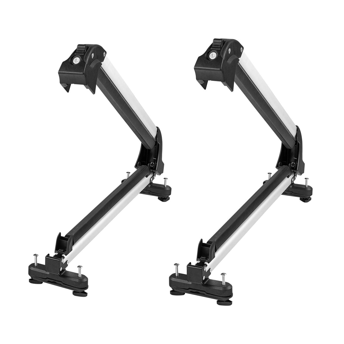 Ski and Snowboard Roof Rack, 31.7-Inch Universal Ski Rack for Car Roof Fit Most Crossbars, Carry up to 6 Pairs of Skis or 4 Snowboards, Aluminum Snowboard Ski Rack with Lock & Rubber Padding